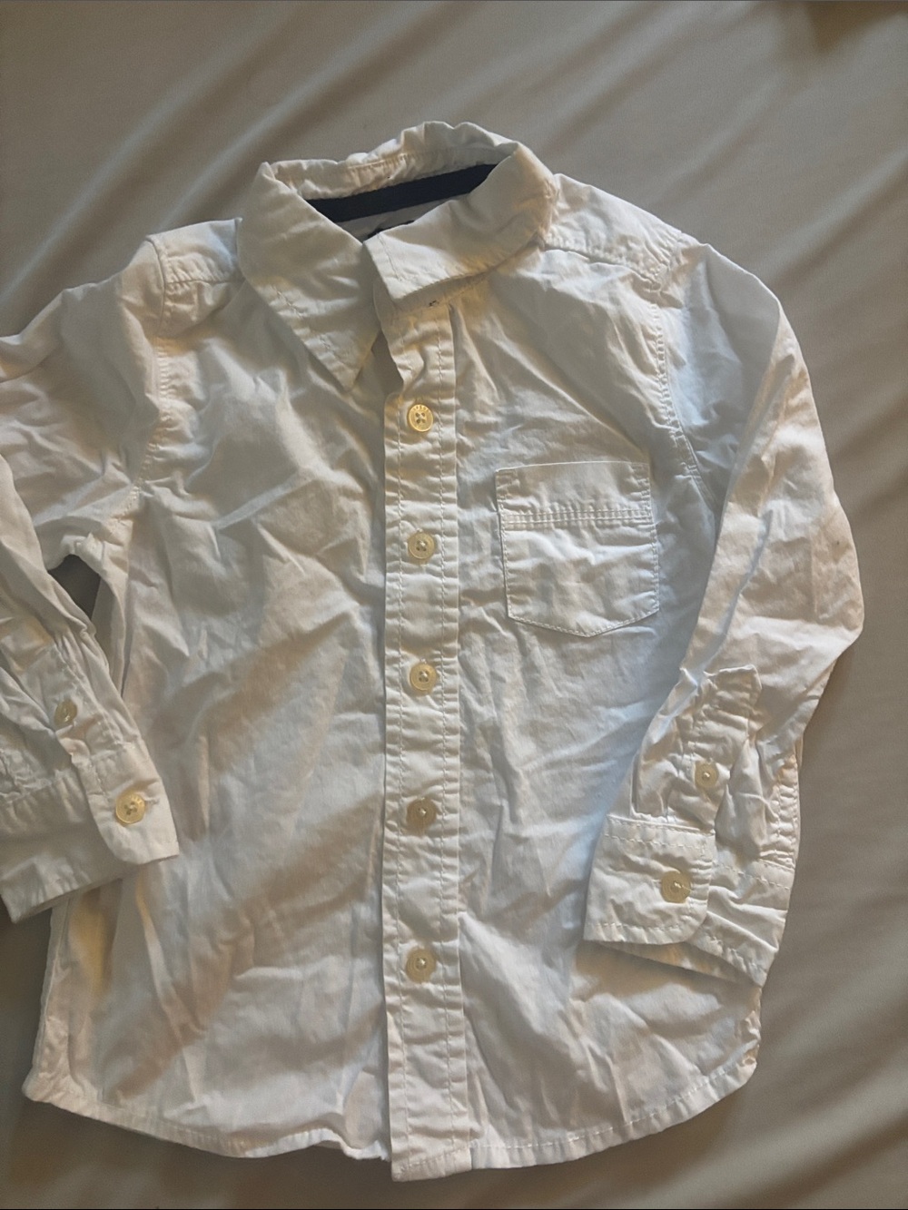 OshKosh B'gosh White Long-Sleeve Button-Down Shirt